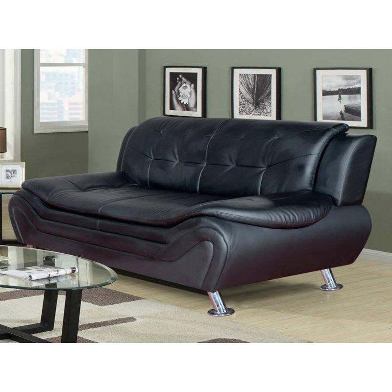 Orren Ellis Dota 78" Wide Faux Leather Pillow Top Arm Modular Sofa Wayfair